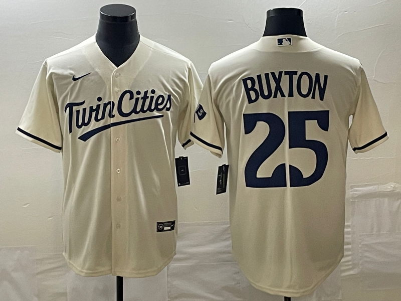 Byron Buxton Minnesota Twins cream jersey
