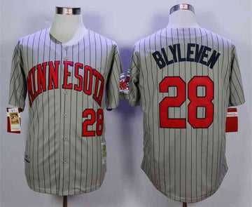 Bert Blyleven Minnesota Twins grey Throwback jersey