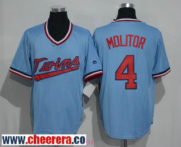 Paul Molitor Minnesota Twins blue Throwback jersey