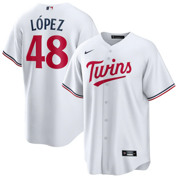 Jorge López Minnesota Twins white jersey