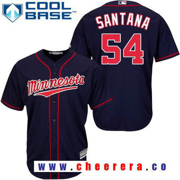 Ervin Santana Minnesota Twins navy Alternate jersey