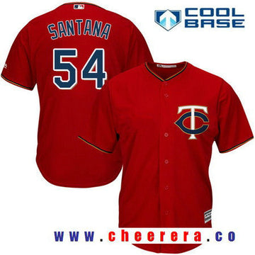 Ervin Santana Minnesota Twins scarlet Alternate jersey