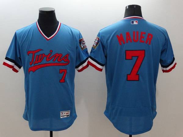 Joe Mauer Minnesota Twins blue jersey