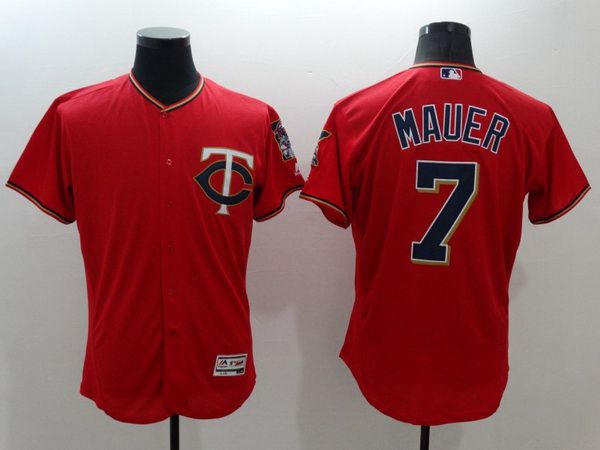 Joe Mauer Minnesota Twins red jersey