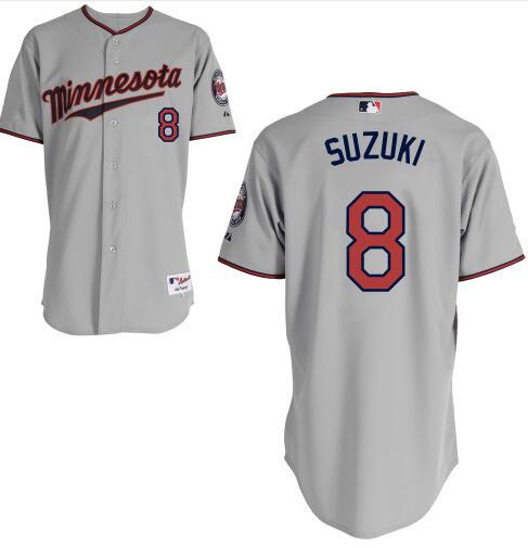 Kurt Suzuki Minnesota Twins gray Road jersey