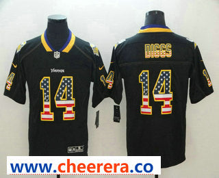 Stefon Diggs Minnesota Vikings black Color Rush jersey