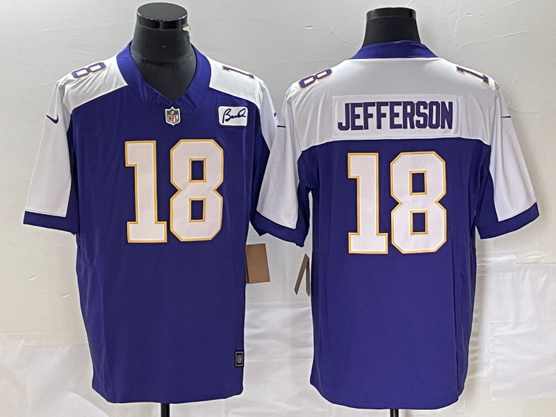 Justin Jefferson Minnesota Vikings purple FUSE jersey