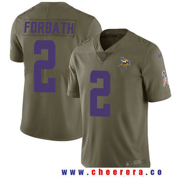 Kai Forbath Minnesota Vikings olive Salute To Service jersey