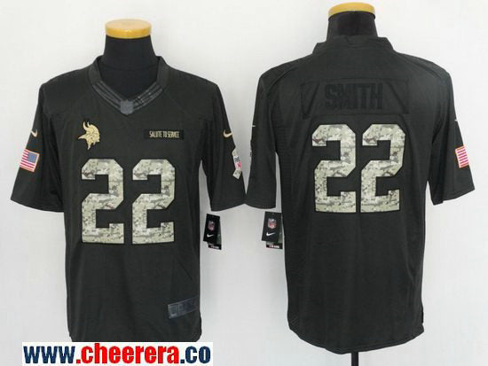 Paul Krause Minnesota Vikings black Salute To Service jersey