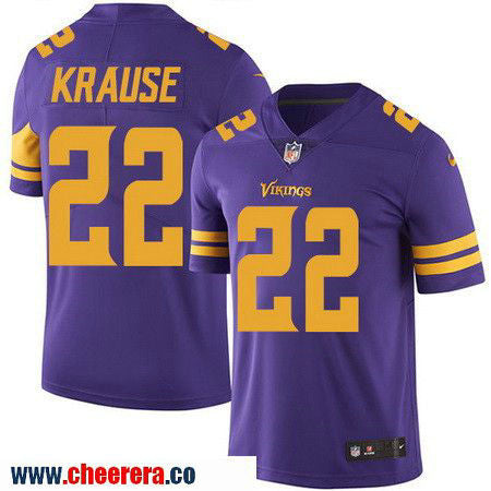 Paul Krause Minnesota Vikings purple Color Rush jersey