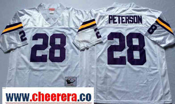 Adrian Peterson Minnesota Vikings white Throwback jersey