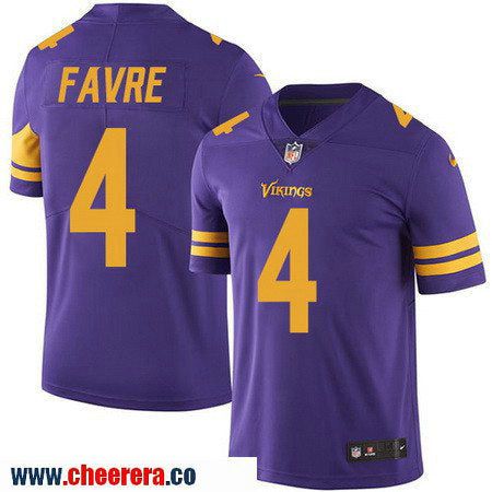 Brett Favre Minnesota Vikings purple Color Rush jersey