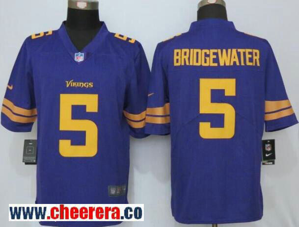 Teddy Bridgewater Nike Minnesota Vikings purple Color Rush jersey