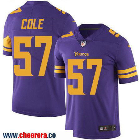 Audie Cole Minnesota Vikings purple Color Rush jersey