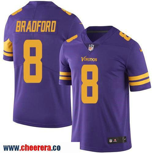 Sam Bradford Minnesota Vikings purple Color Rush jersey