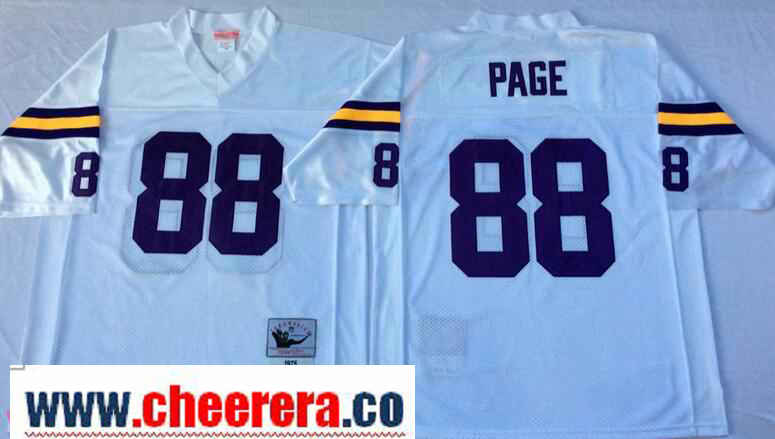 Alan Page Minnesota Vikings white Throwback jersey