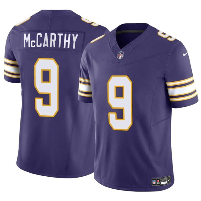 J.J. McCarthy Minnesota Vikings purple Vapor jersey