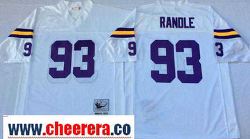 John Randle Minnesota Vikings white Throwback jersey