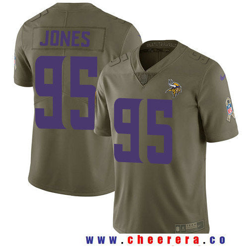 Datone Jones Minnesota Vikings olive Salute To Service jersey