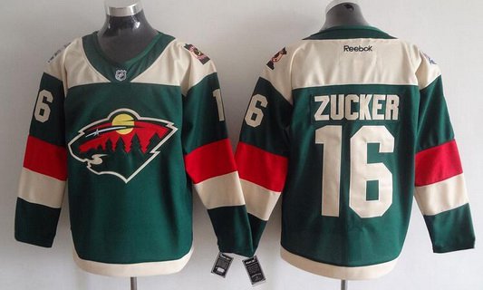 Jason Zucker Reebok Minnesota Wild green Stadium Series jersey