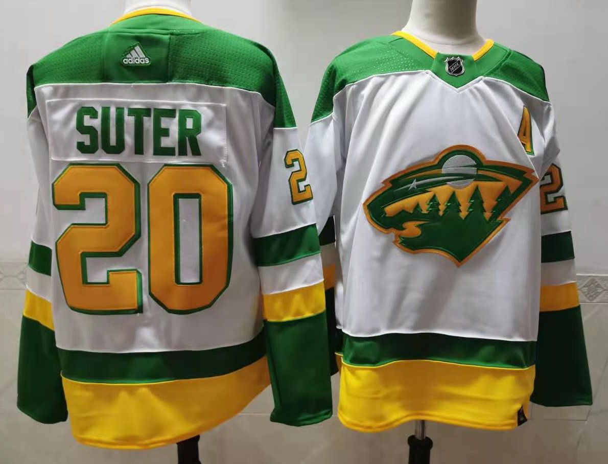 Ryan Suter Minnesota Wild white Retro jersey