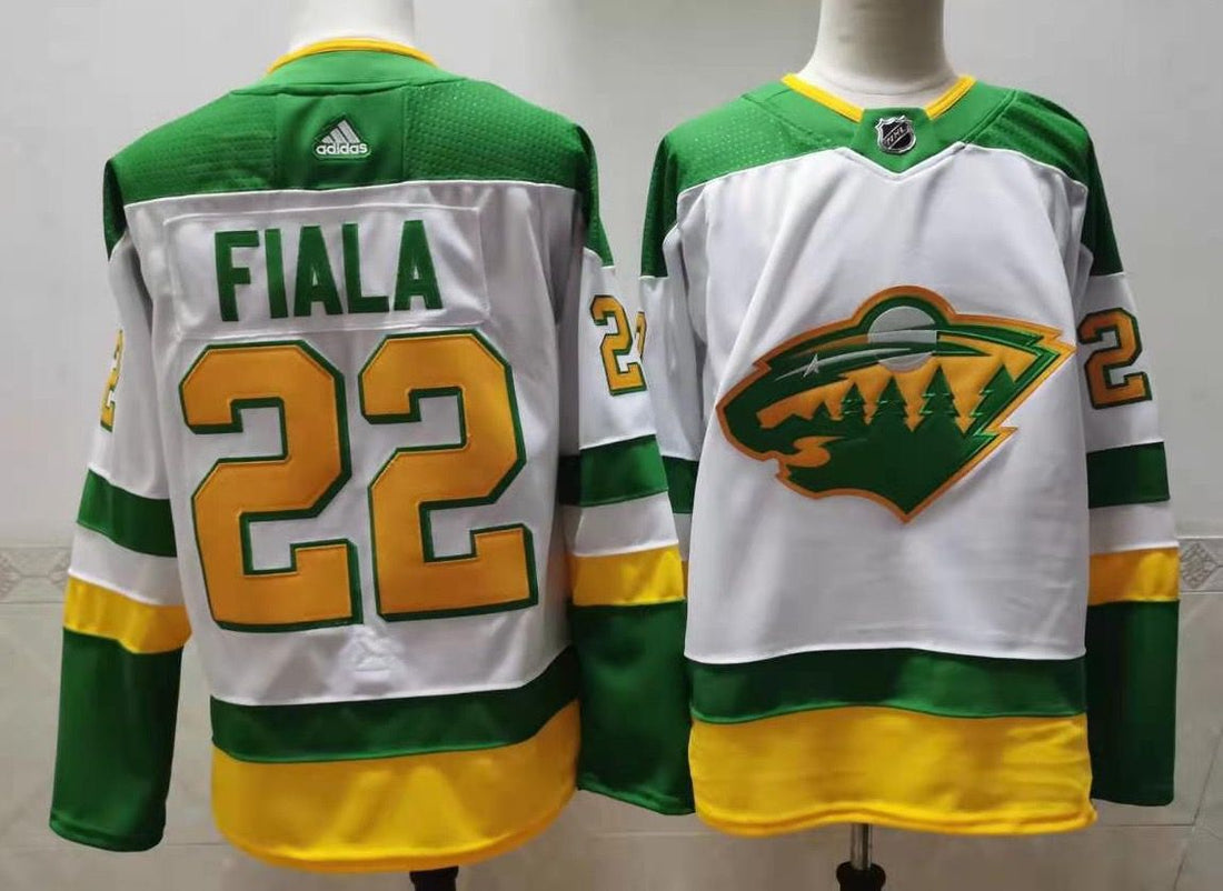 Kevin Fiala Minnesota Wild white Retro jersey