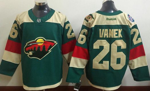 Thomas Vanek Reebok Minnesota Wild green Stadium Series jersey