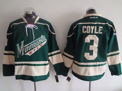 Charlie Coyle Reebok Minnesota Wild green Home jersey