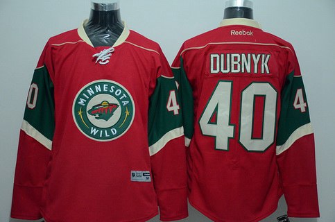 Devan Dubnyk Minnesota Wild red jersey