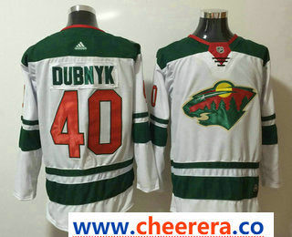 Devan Dubnyk Minnesota Wild white jersey