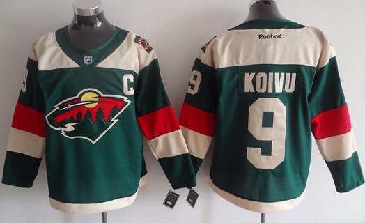 Mikko Koivu Reebok Minnesota Wild green Stadium Series jersey