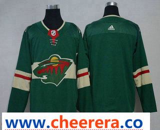 Custom Minnesota Wild green jersey