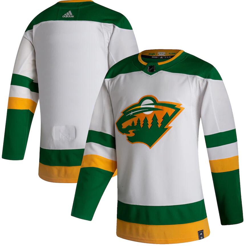 Custom Minnesota Wild white Reverse Retro jersey