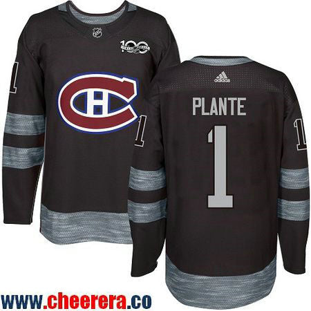 Jacques Plante Montreal Canadiens black jersey