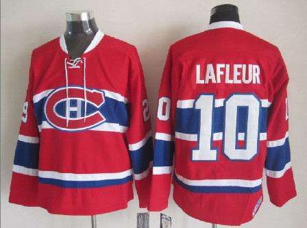 Guy Lafleur Montreal Canadiens red Throwback jersey