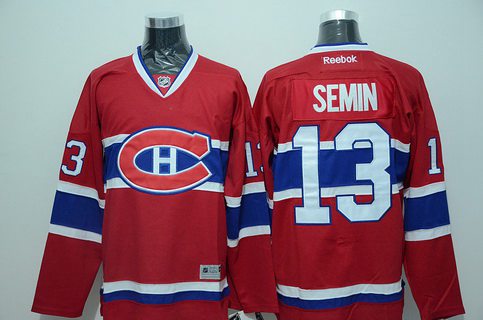 Alexander Semin Reebok Montreal Canadiens red Home jersey