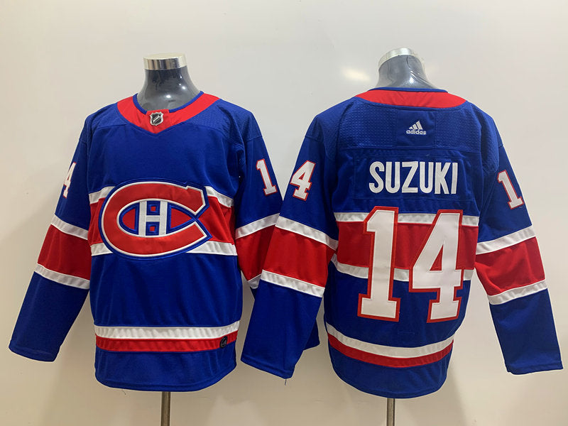 Nick Suzuki Montreal Canadiens blue Alternate jersey