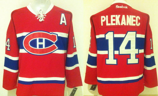 Tomas Plekanec Reebok Montreal Canadiens red Home jersey