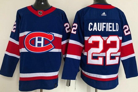 Cole Caufield Montreal Canadiens blue Reverse Retro jersey