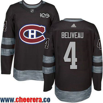 Jean Beliveau Montreal Canadiens black jersey
