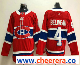 Jean Beliveau Montreal Canadiens red jersey