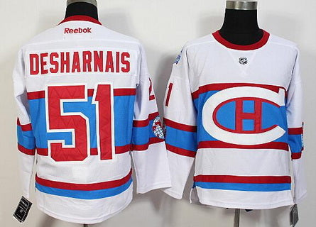 David Desharnais Reebok Montreal Canadiens white Winter Classic jersey