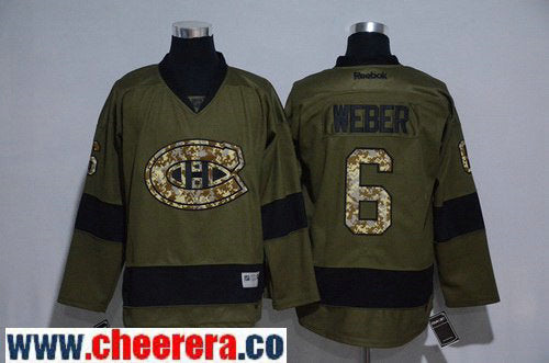 Shea Weber Montreal Canadiens green Salute To Service jersey