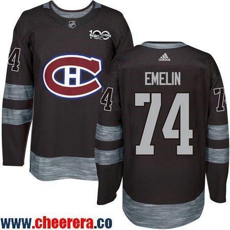 Alexei Emelin Montreal Canadiens black jersey