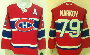 Andrei Markov Reebok Montreal Canadiens red Home jersey