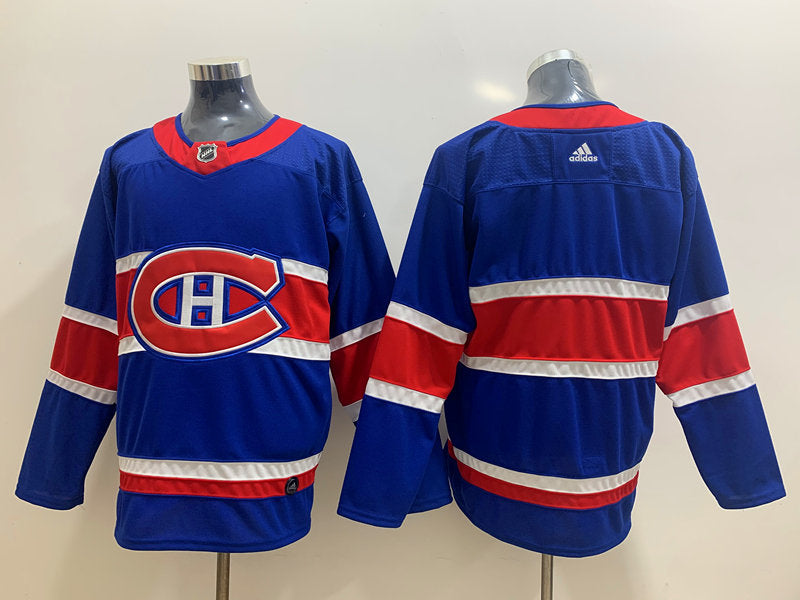 Custom Montreal Canadiens blue Alternate jersey