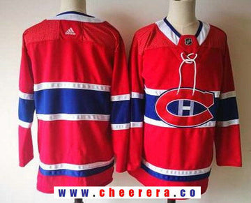 Custom Montreal Canadiens red Home jersey