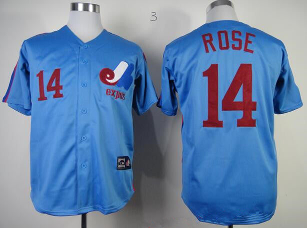 Pete Rose Washington Nationals royal Cooperstown jersey