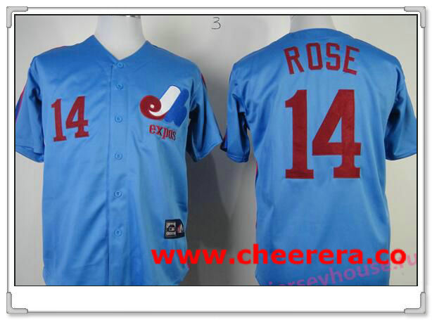 Pete Rose Washington Nationals royal Cooperstown jersey