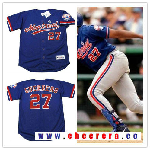 Vladimir Guerrero Washington Nationals navy Throwback jersey